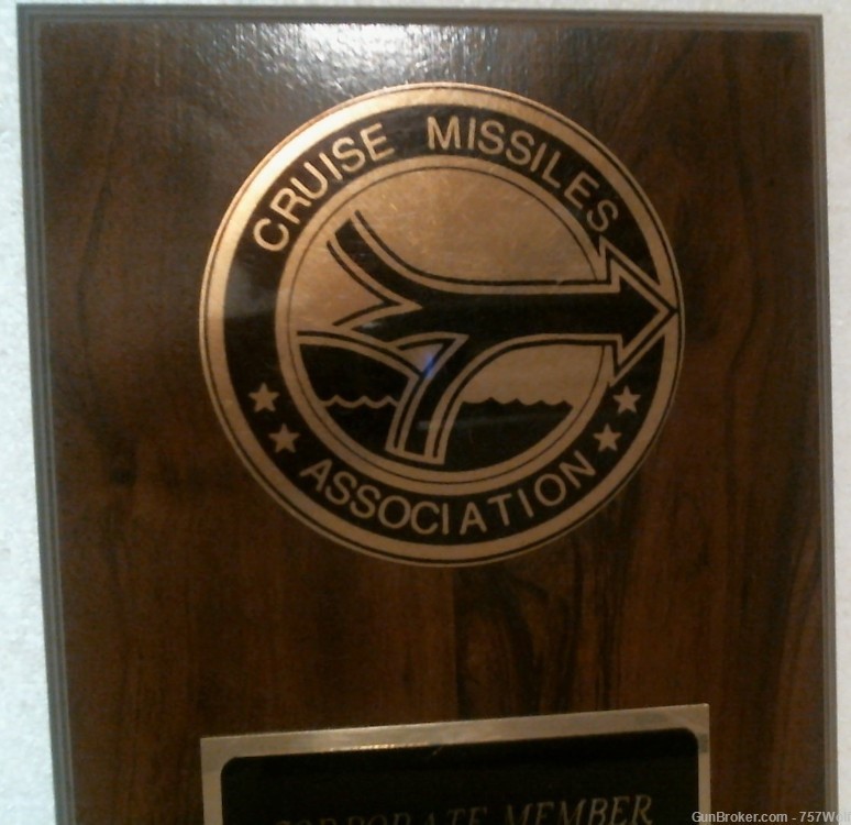 Cruise Missiles Association "Corporate Member" 1995 Organization Plaque-img-1