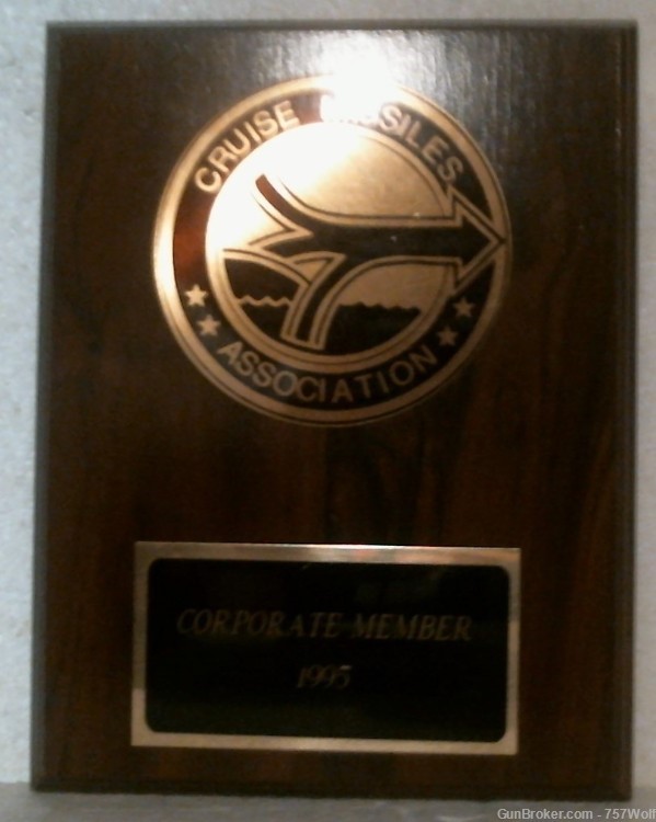 Cruise Missiles Association "Corporate Member" 1995 Organization Plaque-img-0