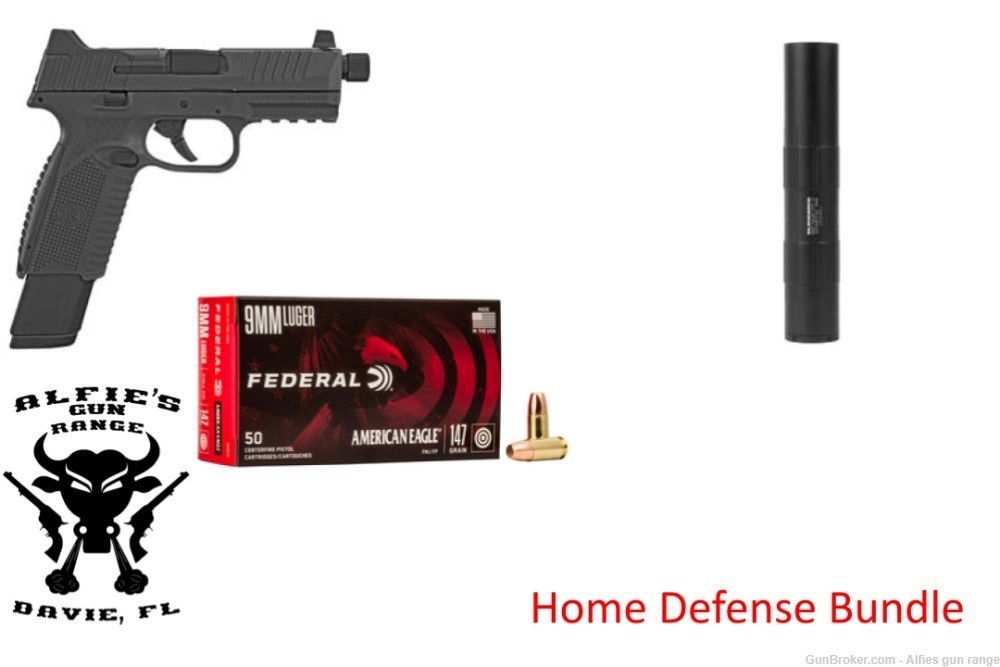FNH USA TACTICAL 9MM PISTOL 4.5" THREADED BARREL Home Defense Package-img-0