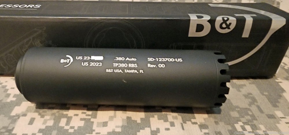 B&T TP380 TP-380 RBS Suppressor Silencer. 380 AUTO. Just released!-img-1