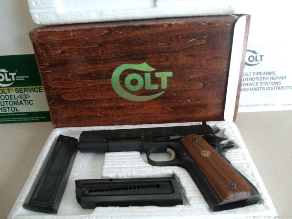 1978 Colt 1911 Ace 22 LR 2 Factory Magazines Original Box Bookets Clean -img-0