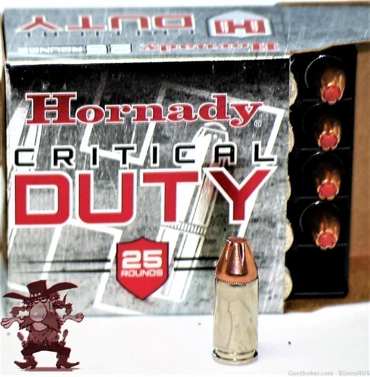 9 mm +P HORNADY LE Critical Duty® 9mm 124+P Grain FTX 25 Rounds-img-1