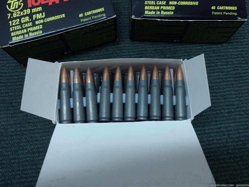 TULA 7.62X39 AMMO - 120 ROUNDS - 122 GR FMJ-img-3