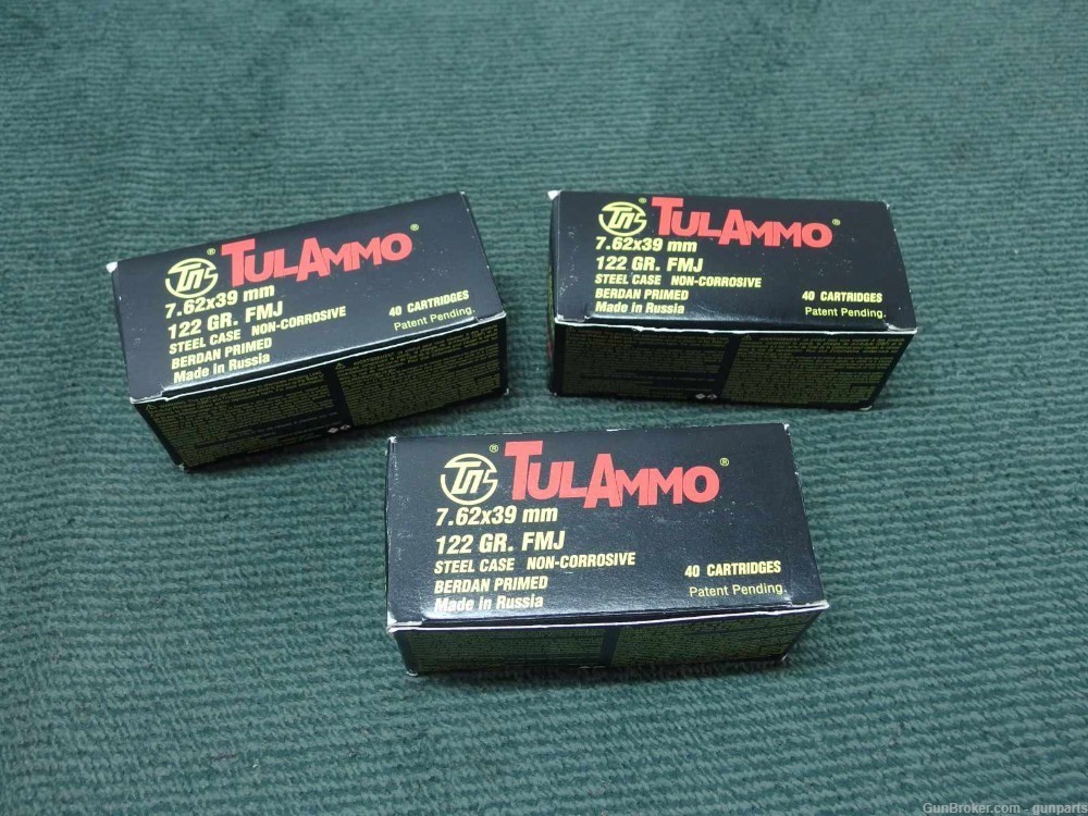TULA 7.62X39 AMMO - 120 ROUNDS - 122 GR FMJ-img-0