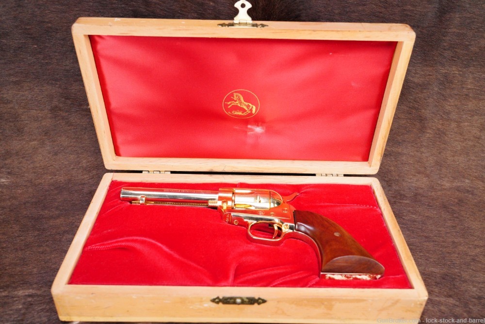 Colt Kansas Centennial Frontier Scout .22 LR Gold Revolver & Case 1961 C&R-img-22