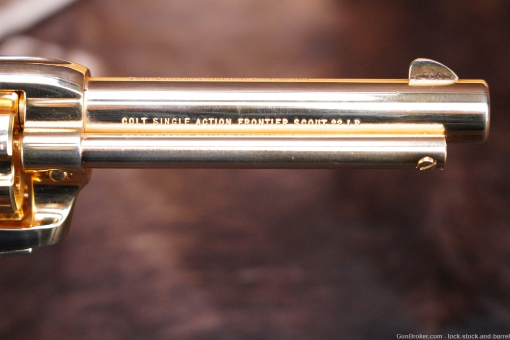Colt Kansas Centennial Frontier Scout .22 LR Gold Revolver & Case 1961 C&R-img-11