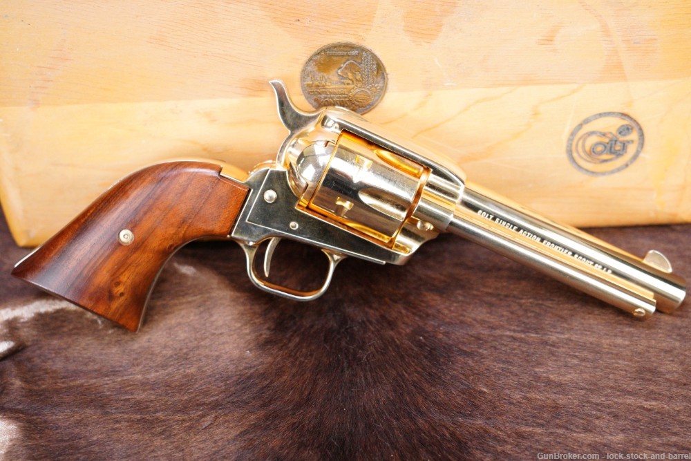 Colt Kansas Centennial Frontier Scout .22 LR Gold Revolver & Case 1961 C&R-img-2