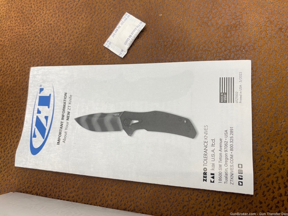 NEW Zero Tolerance 0562TI Hinderer Flipper Folding Knife Titanium CPM 20CV-img-12