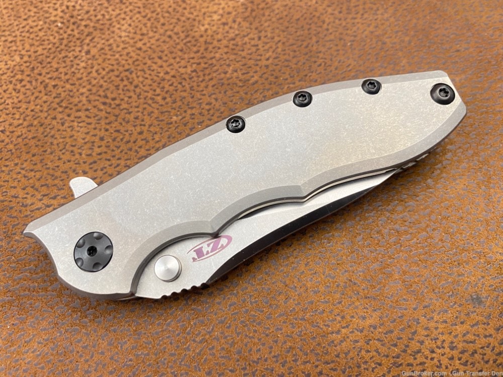 NEW Zero Tolerance 0562TI Hinderer Flipper Folding Knife Titanium CPM 20CV-img-9