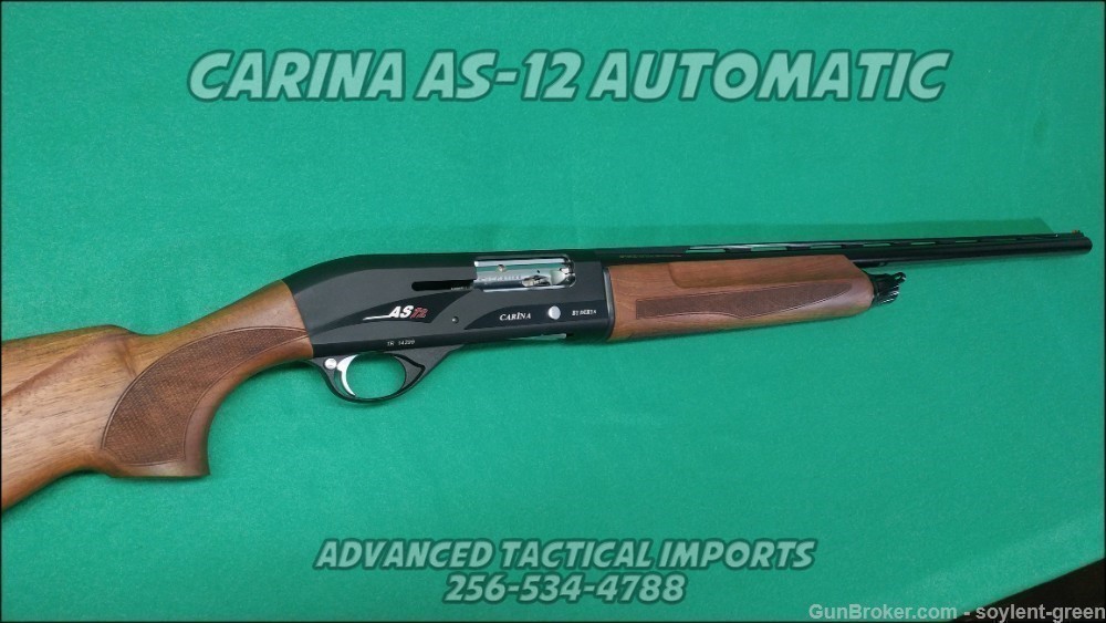 Carina AS12 AUTO Shotgun (NIB) 28" Vented bbl, 3",Walnut, Chokes, (WE SHIP)-img-0