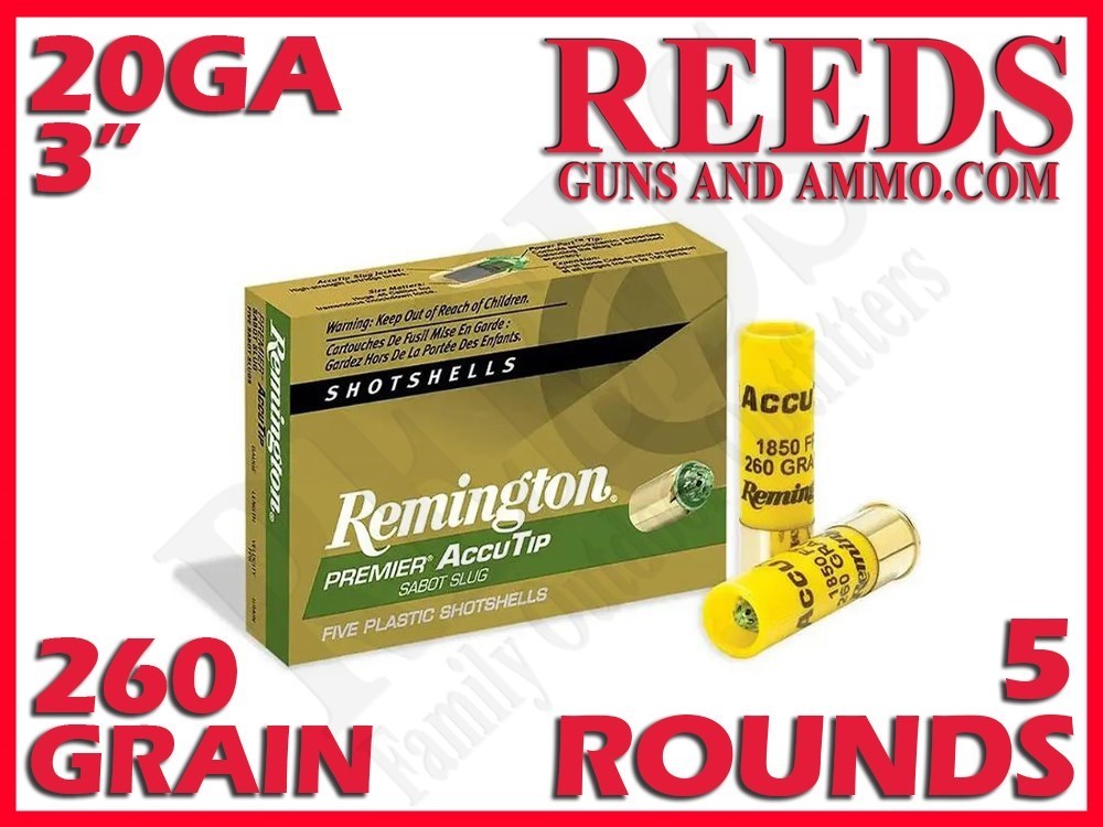 Remington Accutip Sabot Slug 20 Ga  260 Grain 3in 20498 PRA20M-img-0