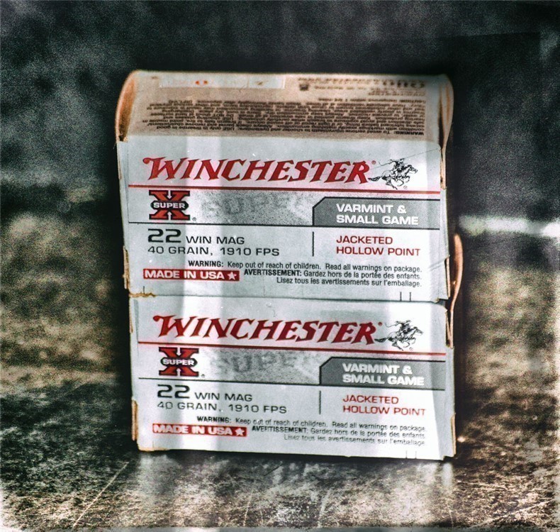 22 MAGNUM WINCHESTER SUPERX 40 Grain 22 Mag 1910 FPS JHP 100 Rounds-img-0