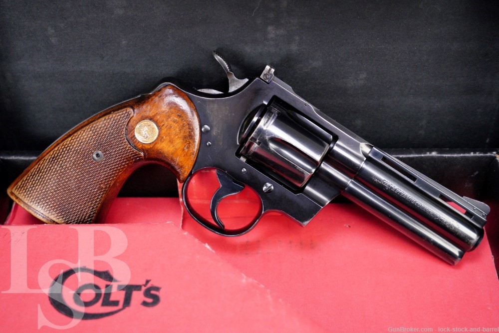 Colt Python .357 Magnum SA/DA Blue 4" Revolver, MFD 1967 C&R-img-0