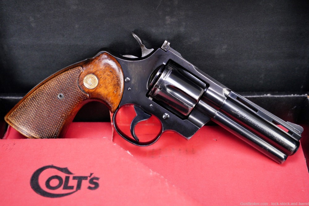 Colt Python .357 Magnum SA/DA Blue 4" Revolver, MFD 1967 C&R-img-2