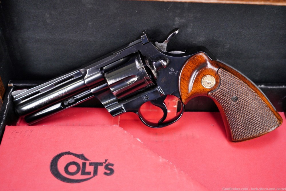 Colt Python .357 Magnum SA/DA Blue 4" Revolver, MFD 1967 C&R-img-3