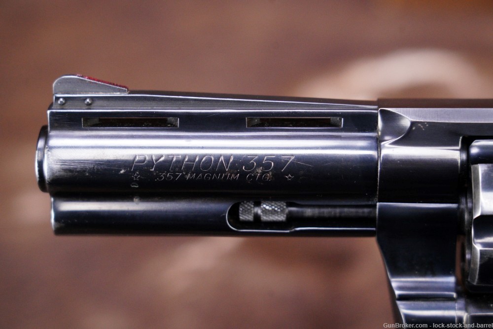 Colt Python .357 Magnum SA/DA Blue 4" Revolver, MFD 1967 C&R-img-11