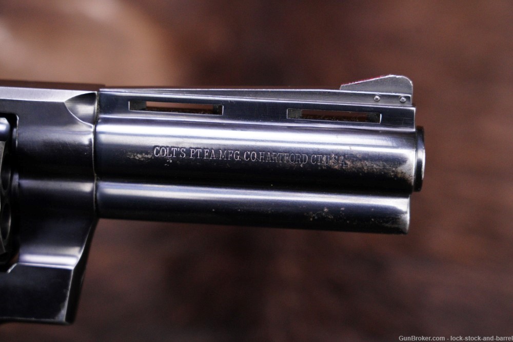 Colt Python .357 Magnum SA/DA Blue 4" Revolver, MFD 1967 C&R-img-9