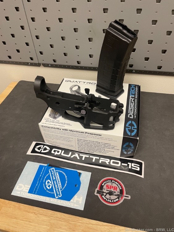 Desert Tech Quattro-15 Lower Receiver Assembly with QMAG-53 Blacked out Mag-img-2