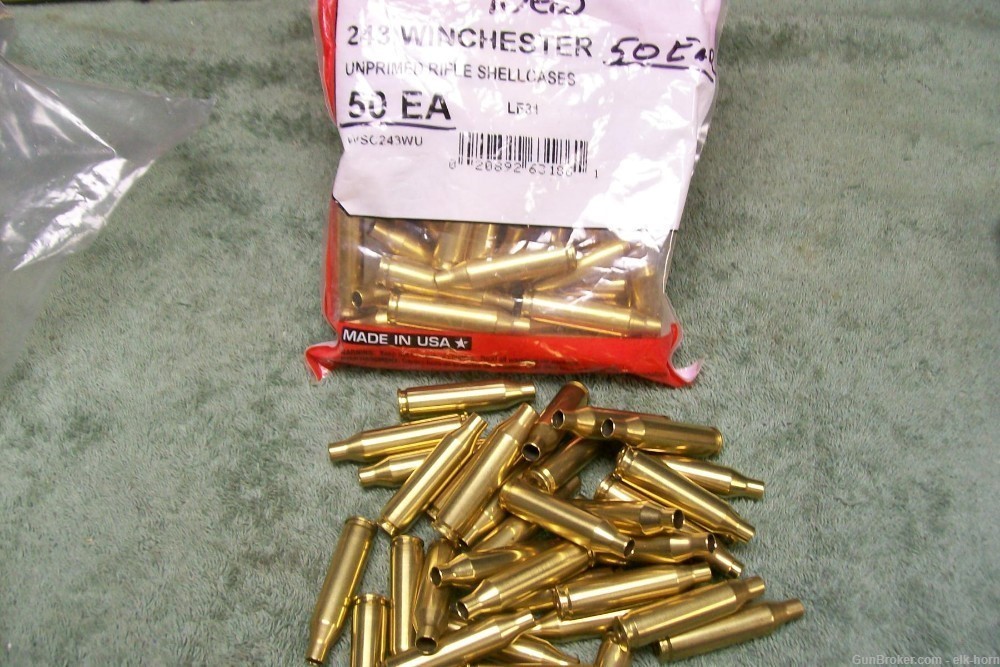 243 Win New & 1X Fired Brass Last I Have-img-1