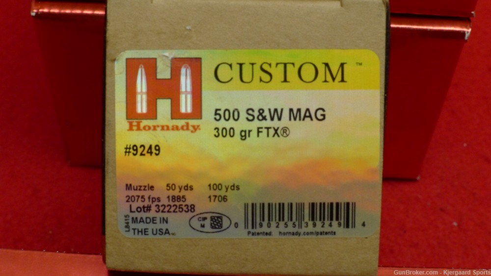 500 S&W Mag Hornady 300gr FTX 20rd-img-0