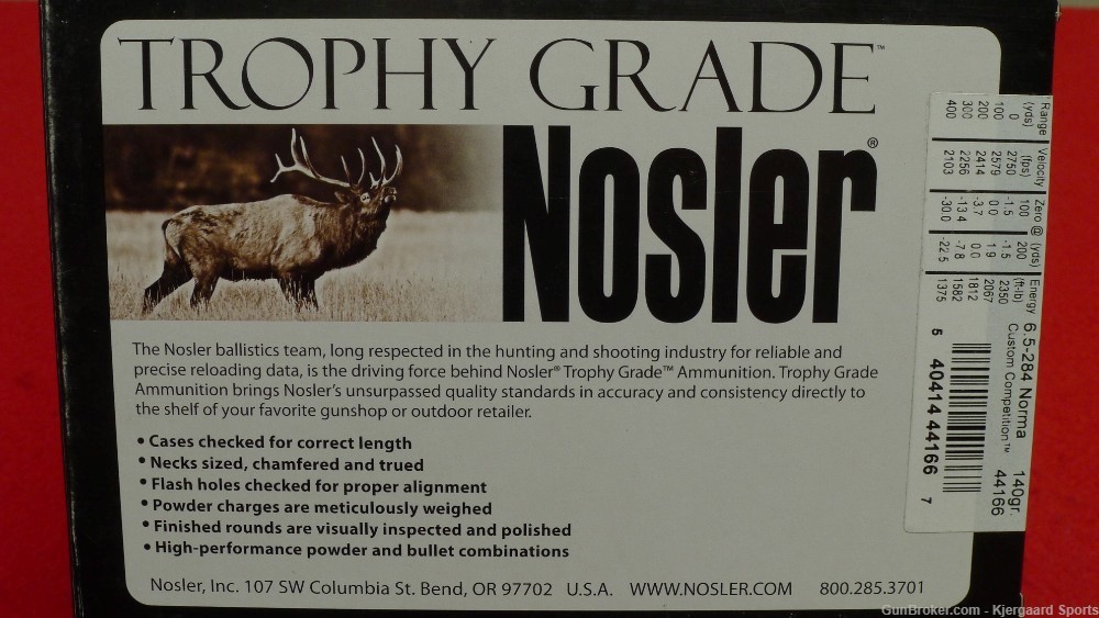 6.5-284 Norma Nosler Custom Competition 140gr BTHP 20rd-img-2