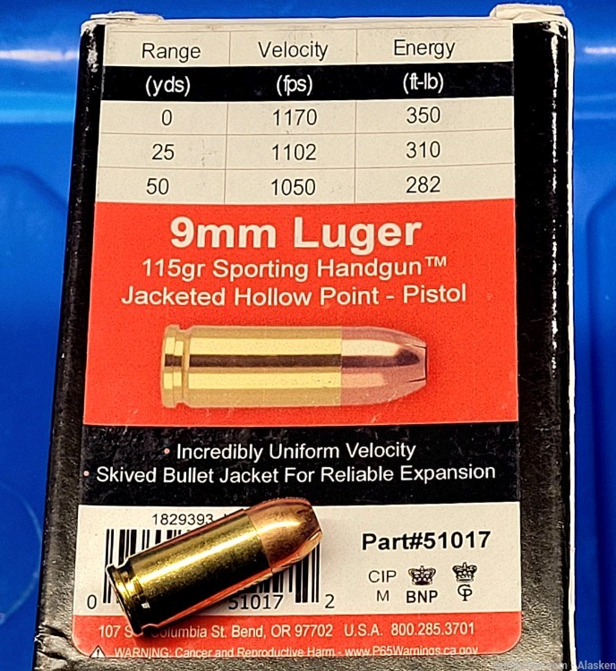 150 rounds of 9mm 115 grain JHP NOSLER SPORTING HANDGUN ammo-img-2