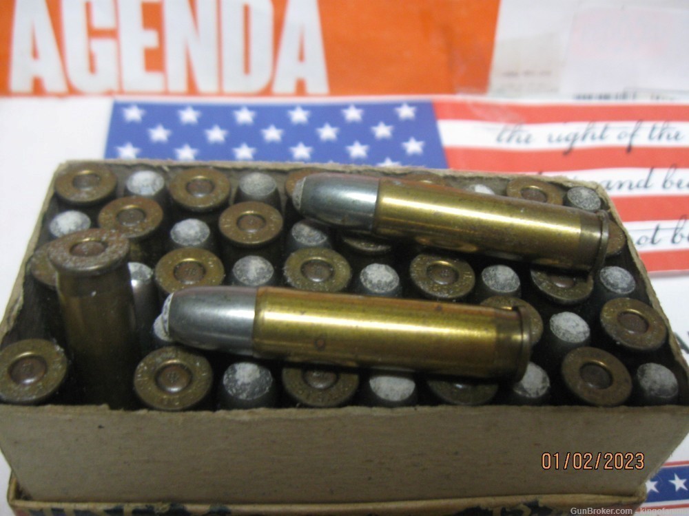 Very Rare 351 WSL US Cartridge 50 rnd Vintage Original Ammo Orange Box-img-5