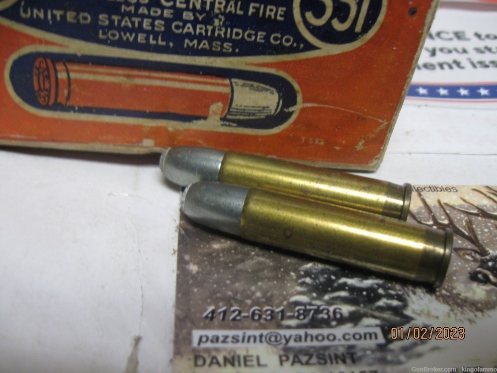 Very Rare 351 WSL US Cartridge 50 rnd Vintage Original Ammo Orange Box-img-11
