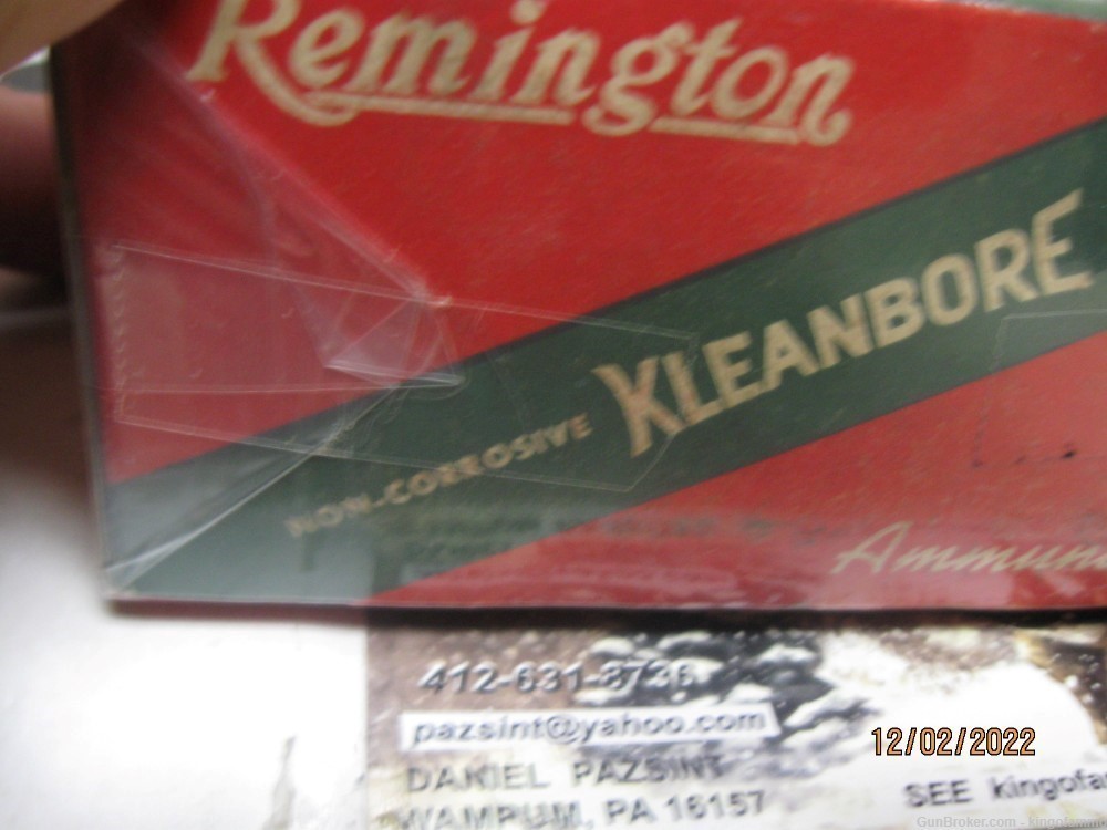 Minty 1950's Remington Box  351 WIN. SELF LOADING 177gr Kleanbore # 7335-img-5