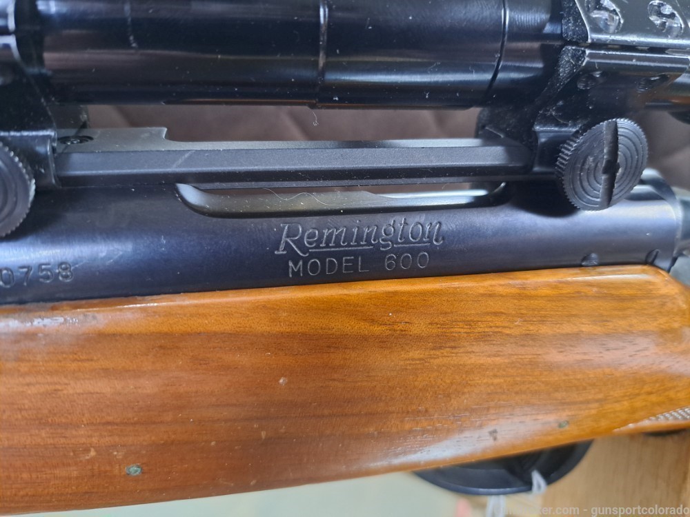 Remington 600 6MM Rem Threaded Barrel with Optic-img-9