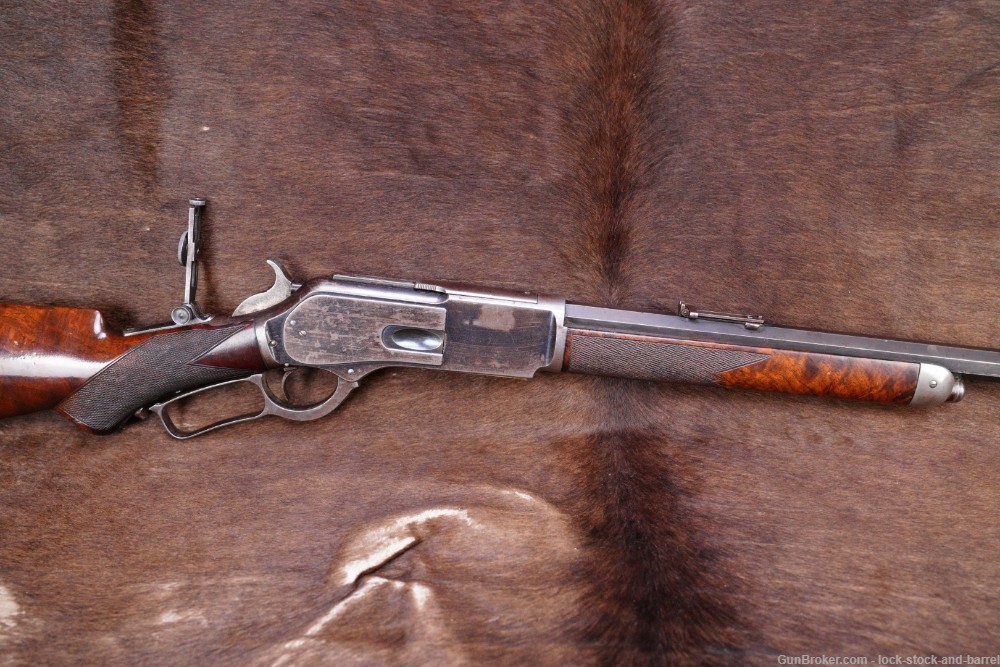 Winchester Model 1876 Centennial Deluxe .45-60 Lever Rifle, 1881 Antique-img-2