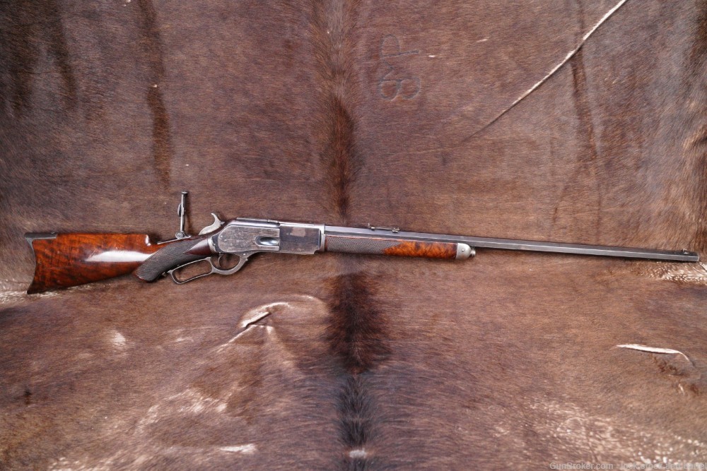 Winchester Model 1876 Centennial Deluxe .45-60 Lever Rifle, 1881 Antique-img-7