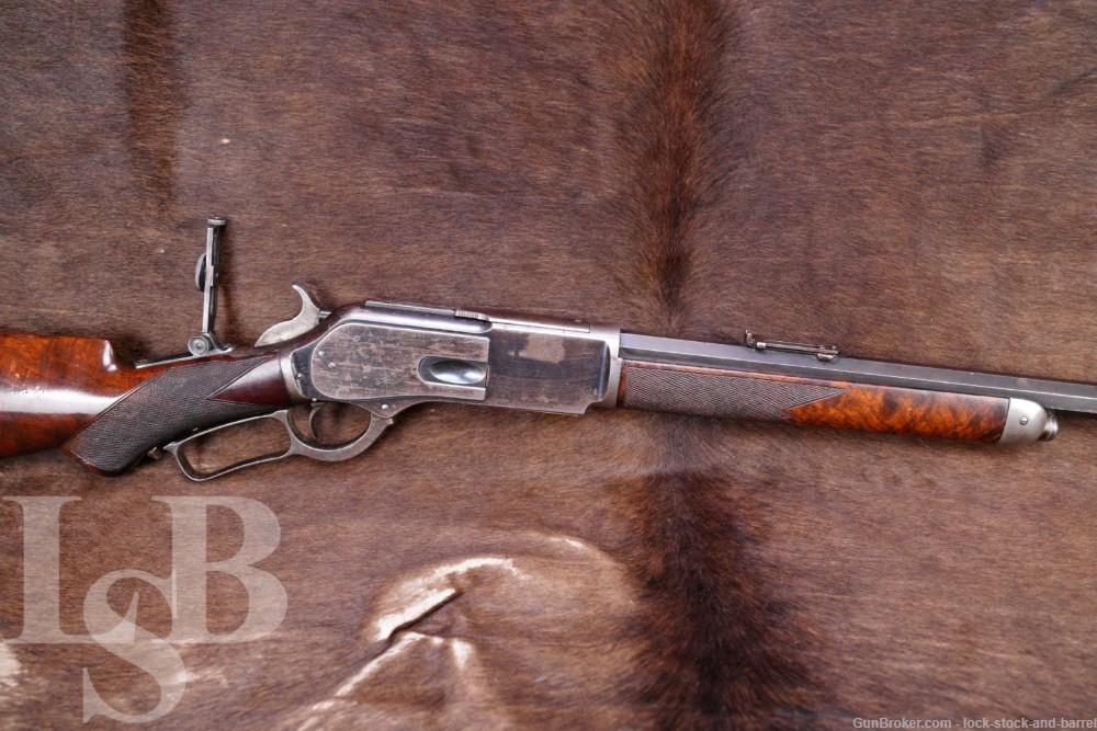 Winchester Model 1876 Centennial Deluxe .45-60 Lever Rifle, 1881 Antique-img-0