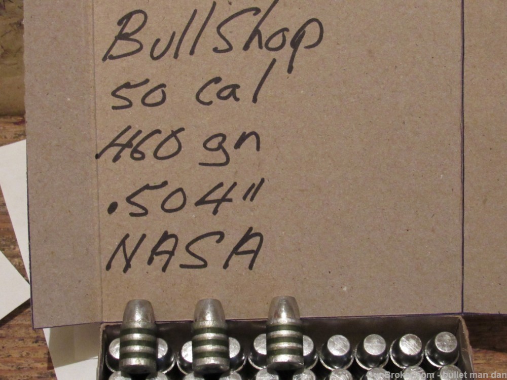 Bullshop 50 cal 460 NEx .504" other diams available NASA lube-img-0