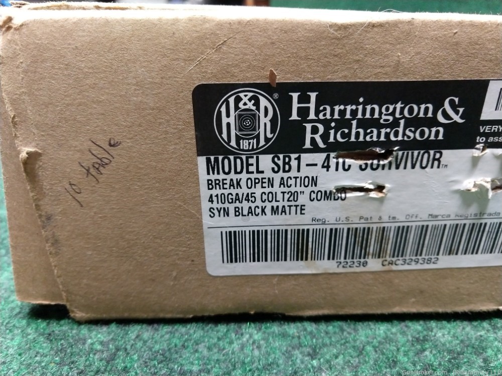 Harrington & Richardson Survivor 45 Long Colt 410 Gauge -img-69