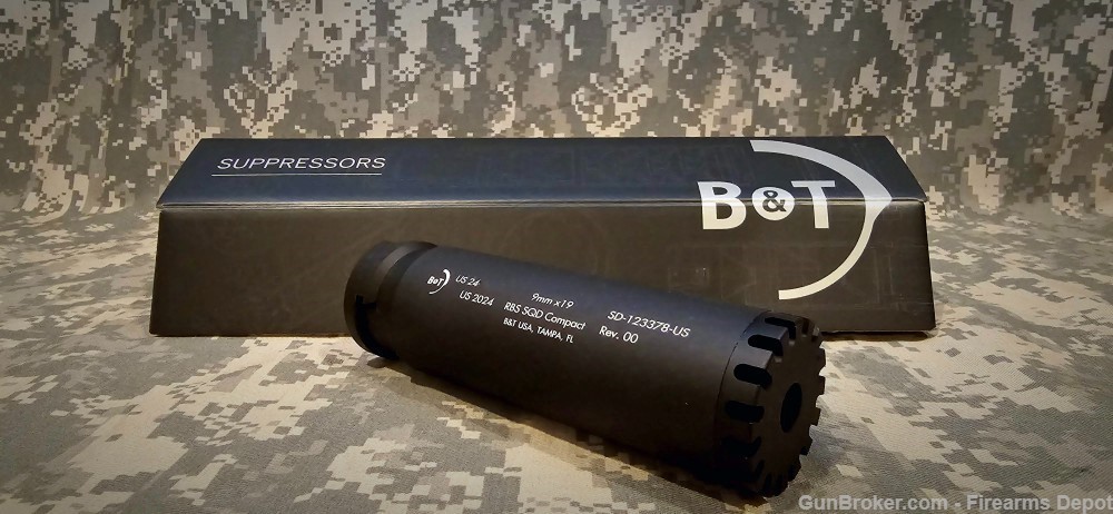 B&T 9mm COMPACT RBS SQD 3-lug Suppressor APC9 AP9K GHM9 KH9 SPC9  HK SP5 -img-2