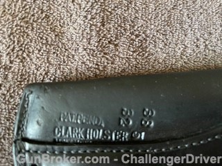 Clark 5 Premium 38 Black Heavy Leather, Rt Hand, 8" Cross Draw Holster-img-2
