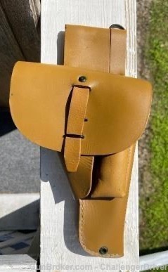 French MAB Tan Leather Holster 9mm, MAC P50, - Used Very Good!-img-0