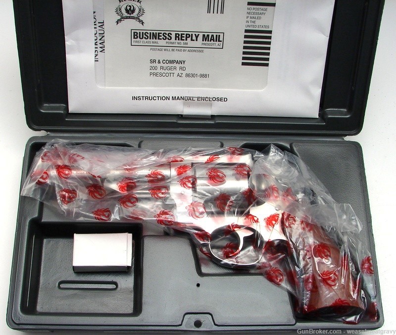 Ruger Stainless .44 Mag Redhawk 5.5" Revolver LNIB w/papers, Mfr. 2000-img-1