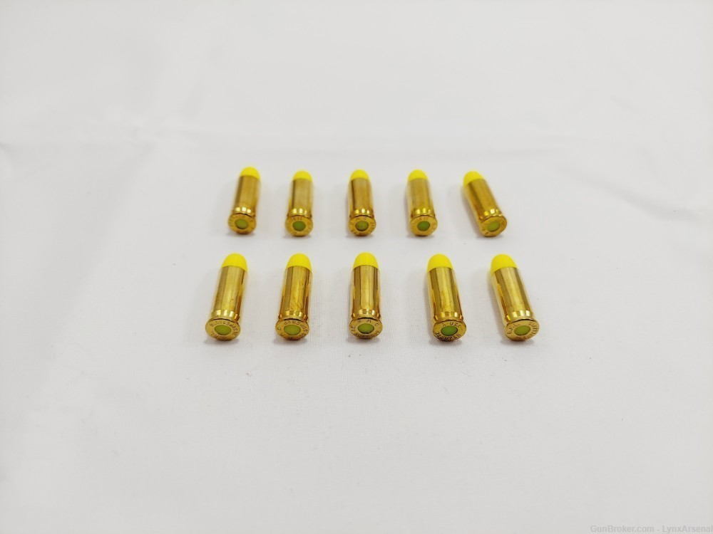 38 Super Brass Snap caps / Dummy Training Rounds - Set of 10 - Yellow-img-3