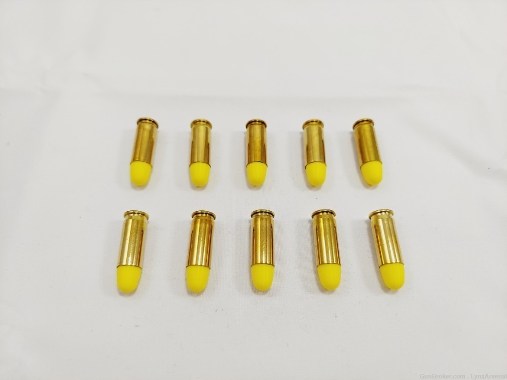 38 Super Brass Snap caps / Dummy Training Rounds - Set of 10 - Yellow-img-4