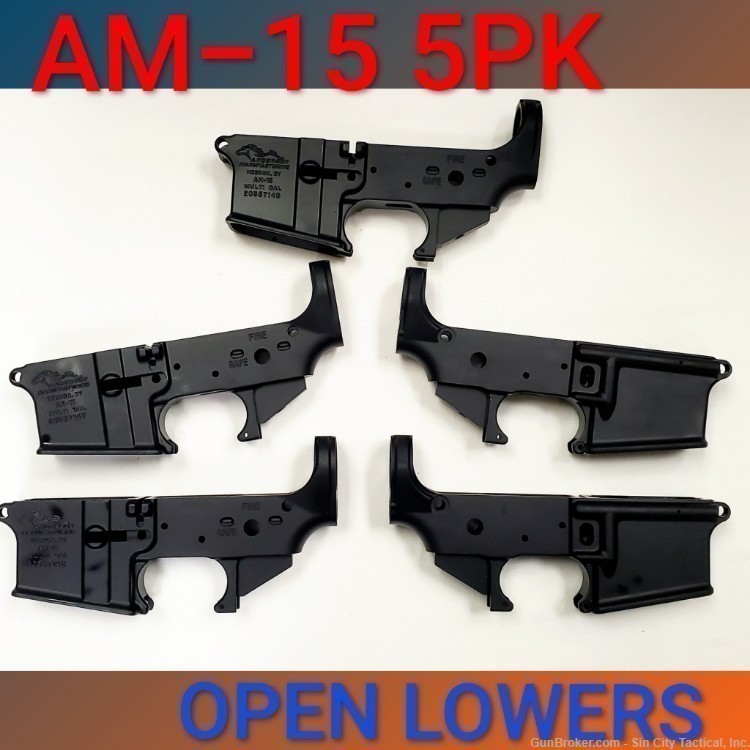 AM-15 LOWER RECEIVER 5 Pack (STRIPPED) --img-0