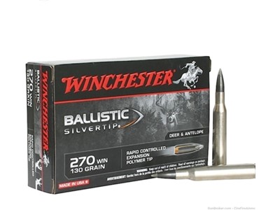 Winchester Ballistic Silvertip 270 WSM 150 gr 20 rounds) No Credit Card Fee