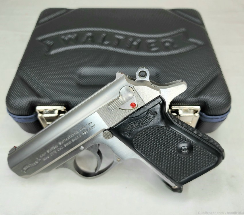 Walther PPK .380 ACP Stainless/Black 3.3" Barrel 6Rounds 4796001 16760-img-0