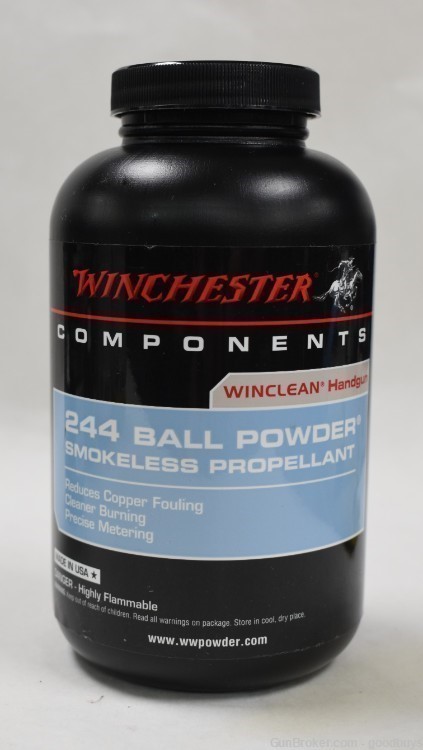 1LB WINCHESTER 244 BALL WINCLEAN HANDGUN POWDER 2441 RELOADING NEW AMMO -img-0