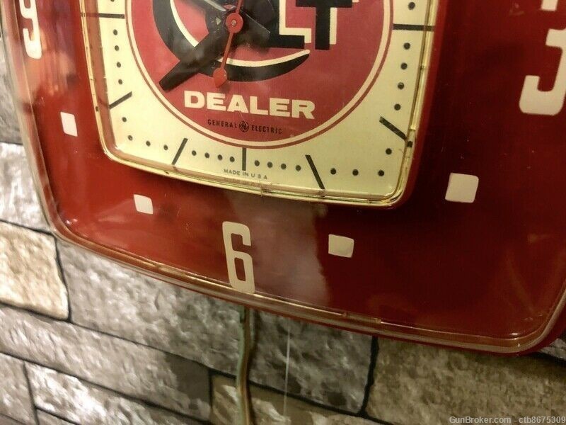 Colt Dealer Clock General Electric 1960's-img-2