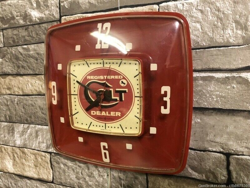 Colt Dealer Clock General Electric 1960's-img-7