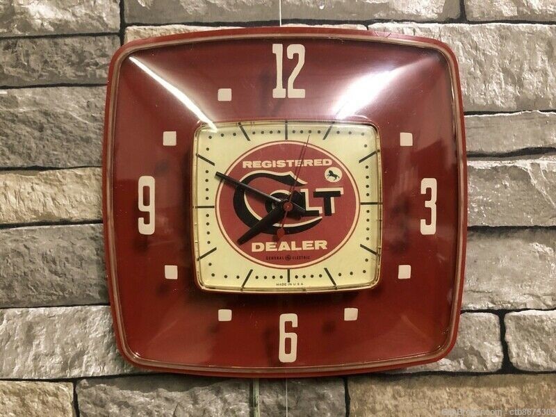 Colt Dealer Clock General Electric 1960's-img-0