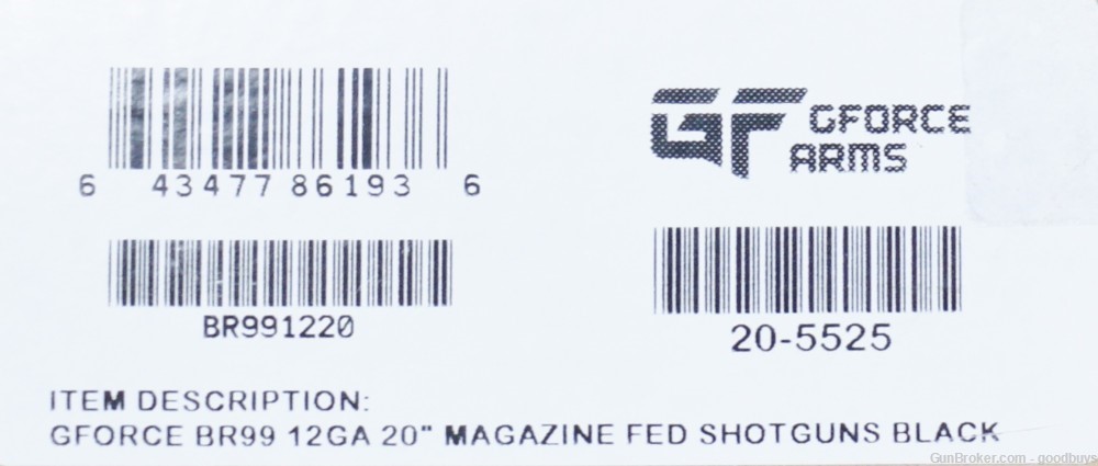 GForce Arms BR99 12GA BR991220 20" AR12 NIB SALE MAG FED 12 GA 12G-img-5
