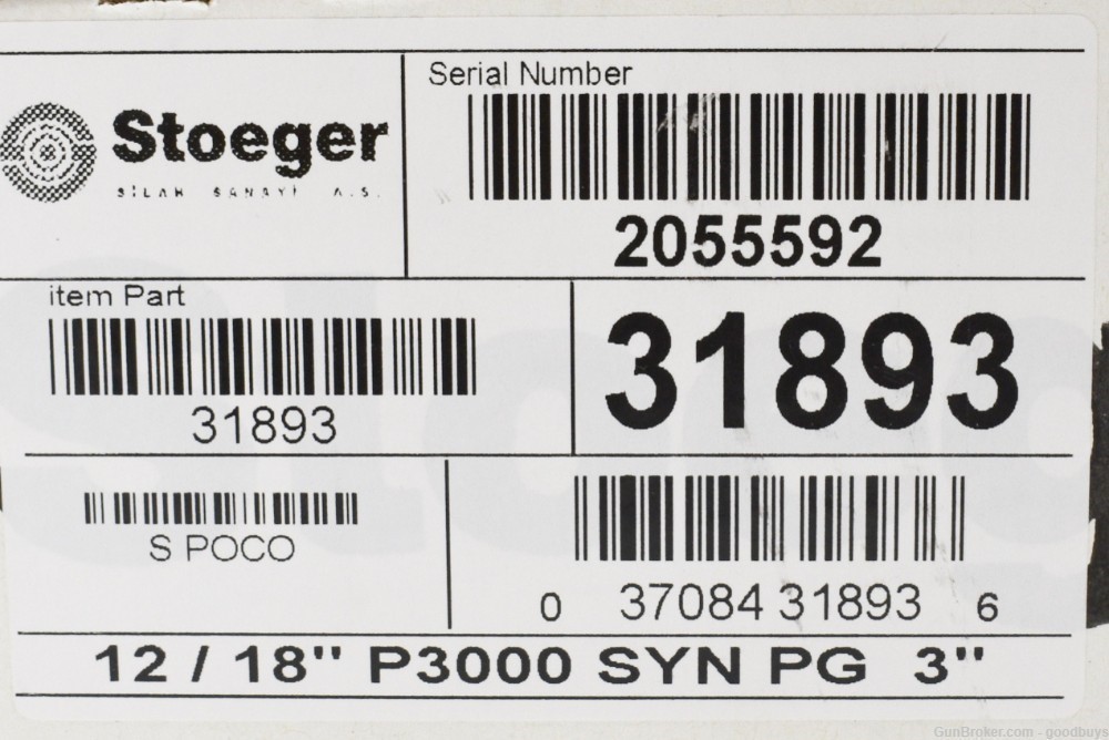 Stoeger 3000 P3000 Defense Tactical Pump Black 12 Ga 18.5 3" 31893 NIB SALE-img-4